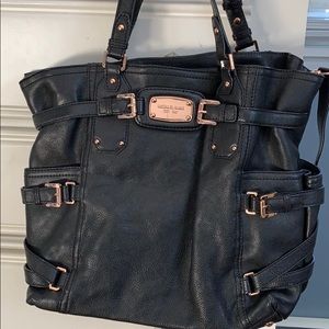 Black with Rose gold accents MK bag